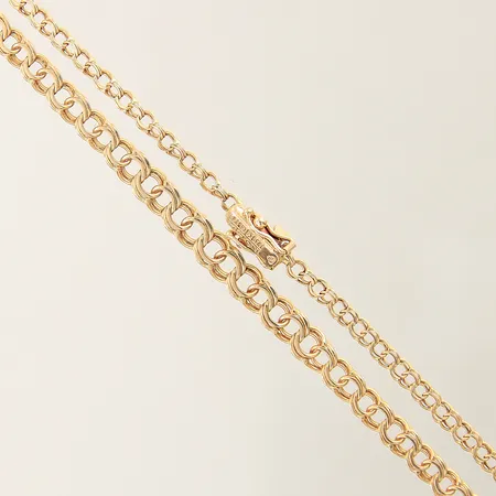 Collier doserad Bismarck längd 44cm bredd 3-5mm 18K Vikt: 10,4 g