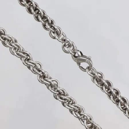 Kedja längd 58cm, bredd 6mm, silver 925/1000 Vikt: 91,6 g