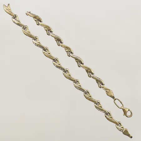 Armband tvåfärgad defekt, 14K  Vikt: 3,6 g
