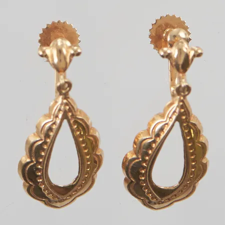 Örhängen 27mm skruvlås 18K 2,5g.