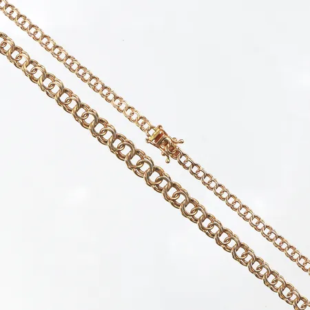 Collier Bismarck Guldfynd AB,längd ca 51 cm,bredd 3.2-5.5 mm,18k. Vikt: 12,1 g