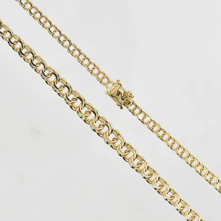 Collier Bismarck doserad längd 43cm, bredd 4-7mm, 18K. Vikt: 15,2 g