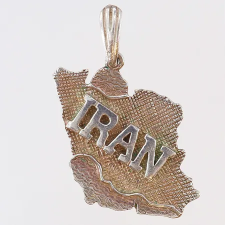 Häng Iran 47x41mm ink ögla Silver 925/1000.  Vikt: 10,5 g