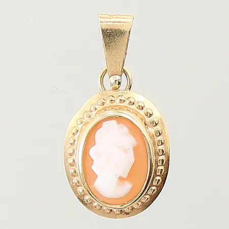 Hänge med kamé 18x9mm smärre buckla 18K Vikt: 0,6 g