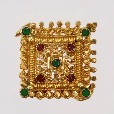 Ring med emalj stl:16½ bredd 2,3-20,5mm 22K.  Vikt: 4,5 g