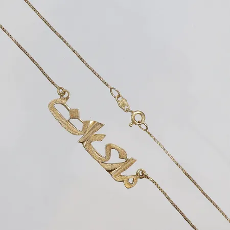 Collier med text 18K Vikt: 5,2 g