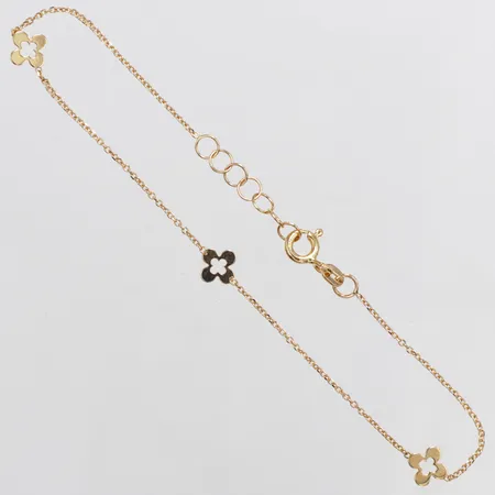 Armband Italy längd17,5-19cm bredd 0,9-6mm 18K Vikt: 1 g