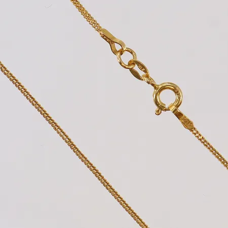 Kedja Rävsvans längd 42cm bredd 1mm 21K.  Vikt: 2,6 g