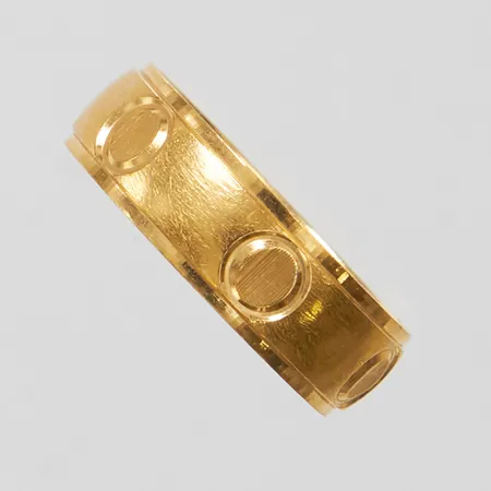 Ring, stl:17¾, bredd 6mm, 22K, Vikt: 6,4g Vikt: 6,4 g