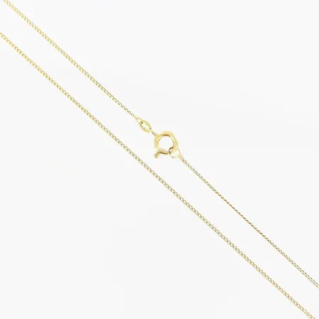 Kedja Pansar längd 38cm, bredd 1mm, lagning på länk, 18K Vikt: 2 g