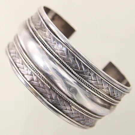 Armring dekor Ø70mm justerbar silver 835/1000 Vikt: 63,1 g