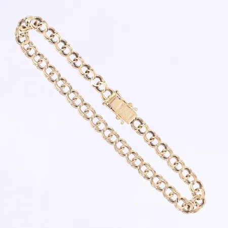 Armband Bismarck 20,5cm, bredd 5mm, påtagligt bruksslitage, 18K Vikt: 9,5 g