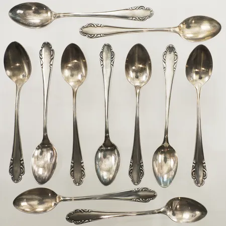 11 Moccaskedar, längd ca 11cm, Skandia-Hultman-Kommanditbolag, år 1951-1961, Silver 830/1000 Vikt: 96 g