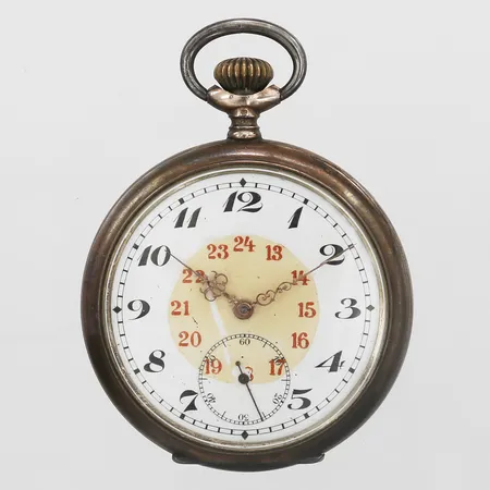 Fickur, manuellt, Ø 51 mm, liten sekundvisare, boettnummer: 315810 & 305931, innerboett i metall, i behov av service, går ej, silver. Bruttovikt: 82,4g