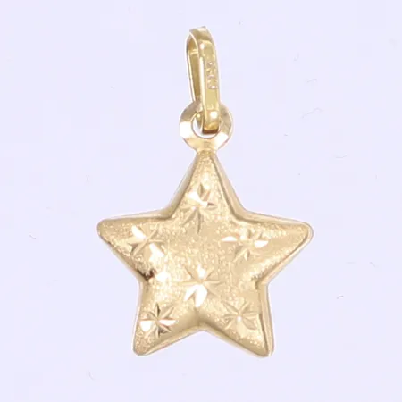 Hänge stjärna 18x11mm 18K Vikt: 0,6 g