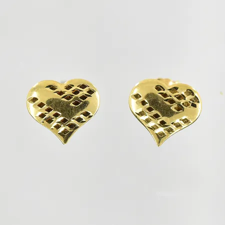 Örhängen hjärtan stl:10x11mm, 18K. Vikt: 1,3 g