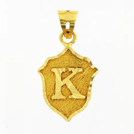 Hänge med bokstaven K 30mm, 18K Vikt: 2,7 g