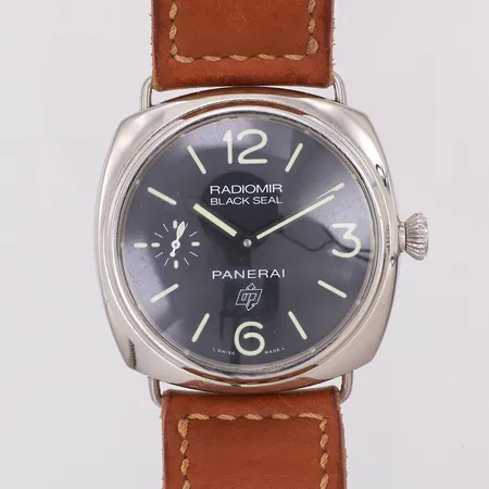 Herrklocka Panerai Radiomir Black sea automat 45mm, referensnr Pam 00380 OP 6826 serienr BB1511997, 0478/1500 stål, läderband ej original, originalband i boxen, certifikat 2012, box, låda