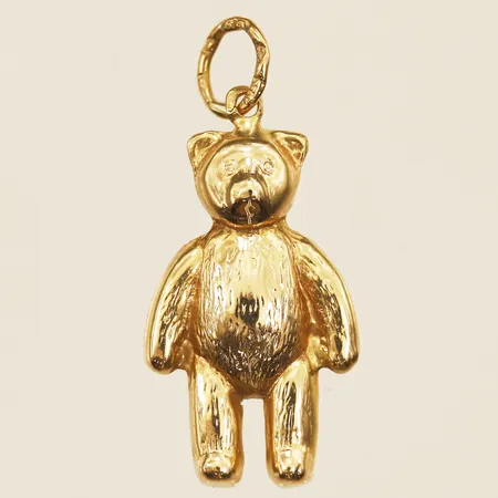 Hänge Nalle längd 25mm, bredd 12,5mm, 18K Vikt: 1,2 g
