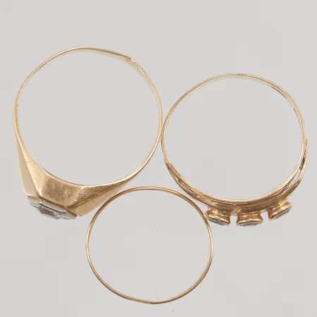 3 Ringar defekta 18K 7,1g.