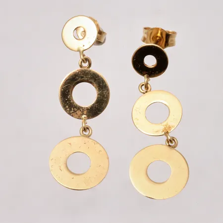 Örhängen mått 9,4x29,4mm, 18K, 1,27g.