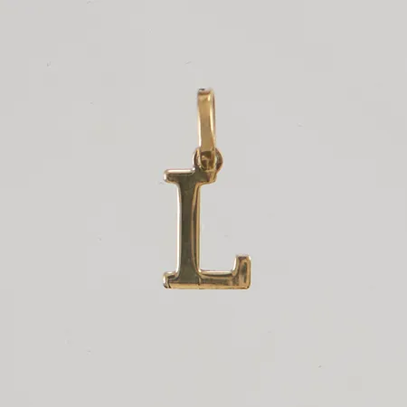 Hänge "bokstaven L" 8mm 18K 0,1g.