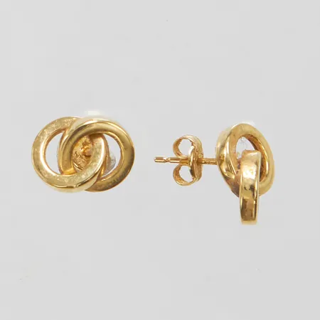 Örhängen, längd 10mm, bredd 8mm, stift, GHA, 18K, Vikt: 1,1g Vikt: 1,1 g