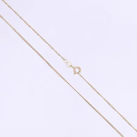 Halskedja Pansar längd 57cm bredd 1mm GHA något vriden 9K Vikt: 2,1 g