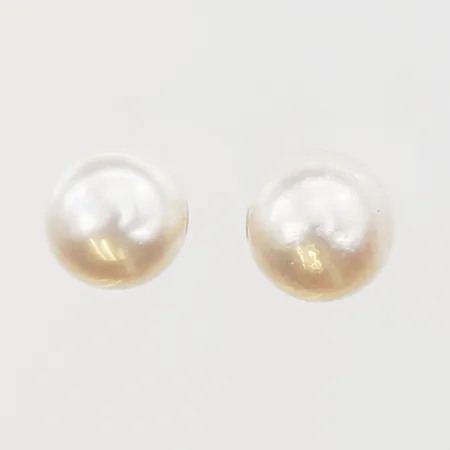 Örhängen med pärlor Ø6mm, saknar snurrebussar, ej stämplade, 18K Vikt: 1,1 g