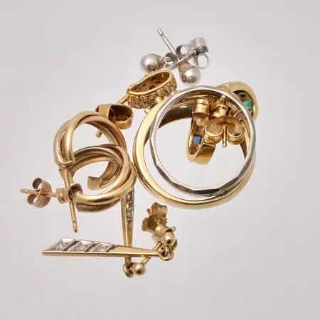 Diverse defekt guld, 18K, 16,87g.