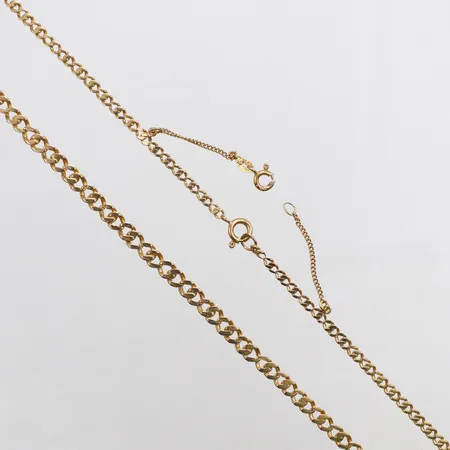 Collier doserad Pansar längd 47cm bredd 2,8-3,6mm, defekt lås i säkerhetskedja, 18K Vikt: 13,7 g