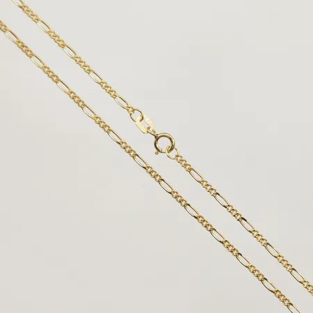 Kedja Figaro, längd 45cm, bredd 1,6mm 18K  Vikt: 1,9 g