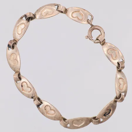 Barnarmband hjärtan 14,2cm bredd 6mm, 925/1000 silver Vikt: 3,8 g