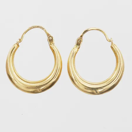 Örhängen creoler Ø16mm, bredd 3mm, 18K.  Vikt: 1,7 g