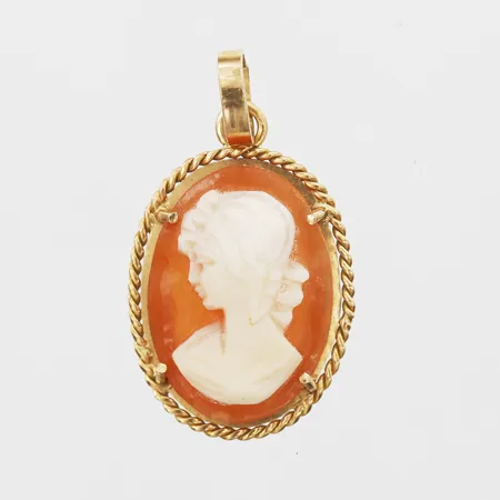 Hänge camé längd 30mm, bredd 17mm, 18K Vikt: 2,3 g