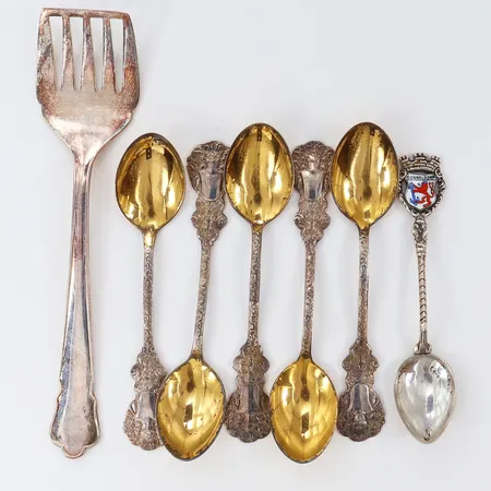 Bestick längd 9-13cm Silver 830/1000.  Vikt: 96,2 g