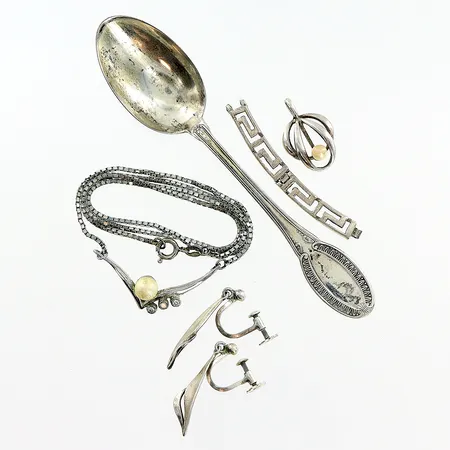 Diverse silver defekter silver Vikt: 20 g