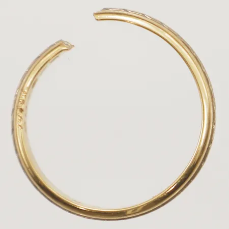 Ring, tvåfärgad, gravyr, klippt skena 18K Vikt: 5 g