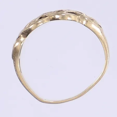 Ring stl:17 skev skena 14K Vikt: 1,2 g