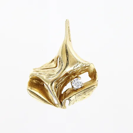 Hänge med vit sten 23mm, 8K Vikt: 1,8 g