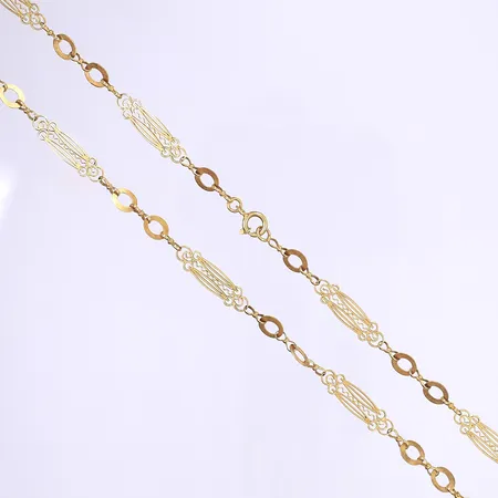 Halscollier längd 56cm bredd 10mm 18K Vikt: 17,3 g