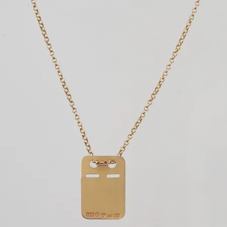 Kedja med idbricka 50cm (lås i silver), 18K 7,1g.