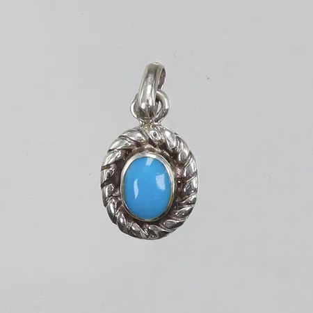 Hänge med blå emalj 10x20mm silver 925/1000 Vikt: 2,1 g