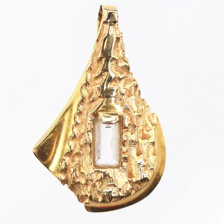 Hänge med sten,Bengt Hallberg Köping,höjd ca 24.3 mm,18k. Vikt: 2,7 g