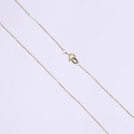 Halskedja längd 42cm bredd 1mm 18K Vikt: 0,7 g