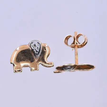 Örhängen elefant stl:8x11 mm, 18K. Vikt: 0,6 g