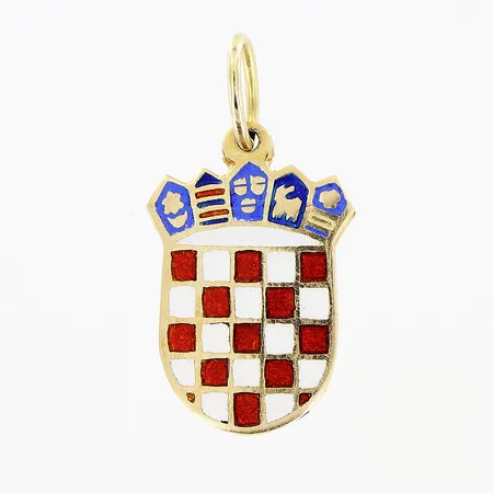 Hänge med emalj 24mm, 14K Vikt: 1,8 g