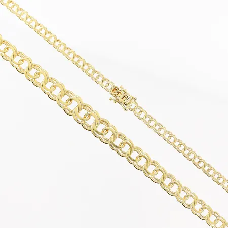 Collier Guldfynd doserad Bismarck längd 43cm, bredd 4-8,2mm, 18K Vikt: 21 g