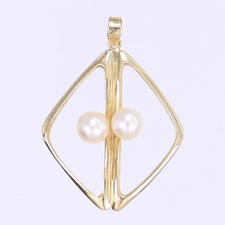 Hänge med pärlor 33x23mm 14K Bruttovikt: 2,6g Vikt: 2,6 g