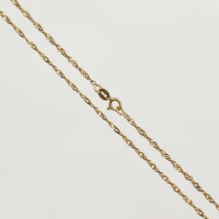 Kedja Singapore, längd 42,5cm, bredd 1,5mm 18K Vikt: 2,4 g